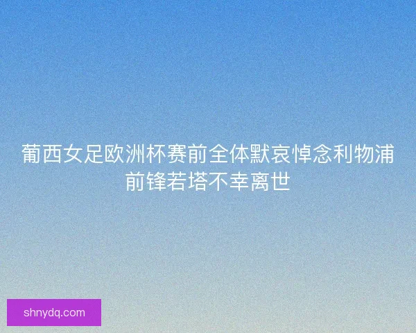 葡西女足欧洲杯赛前全体默哀悼念利物浦前锋若塔不幸离世